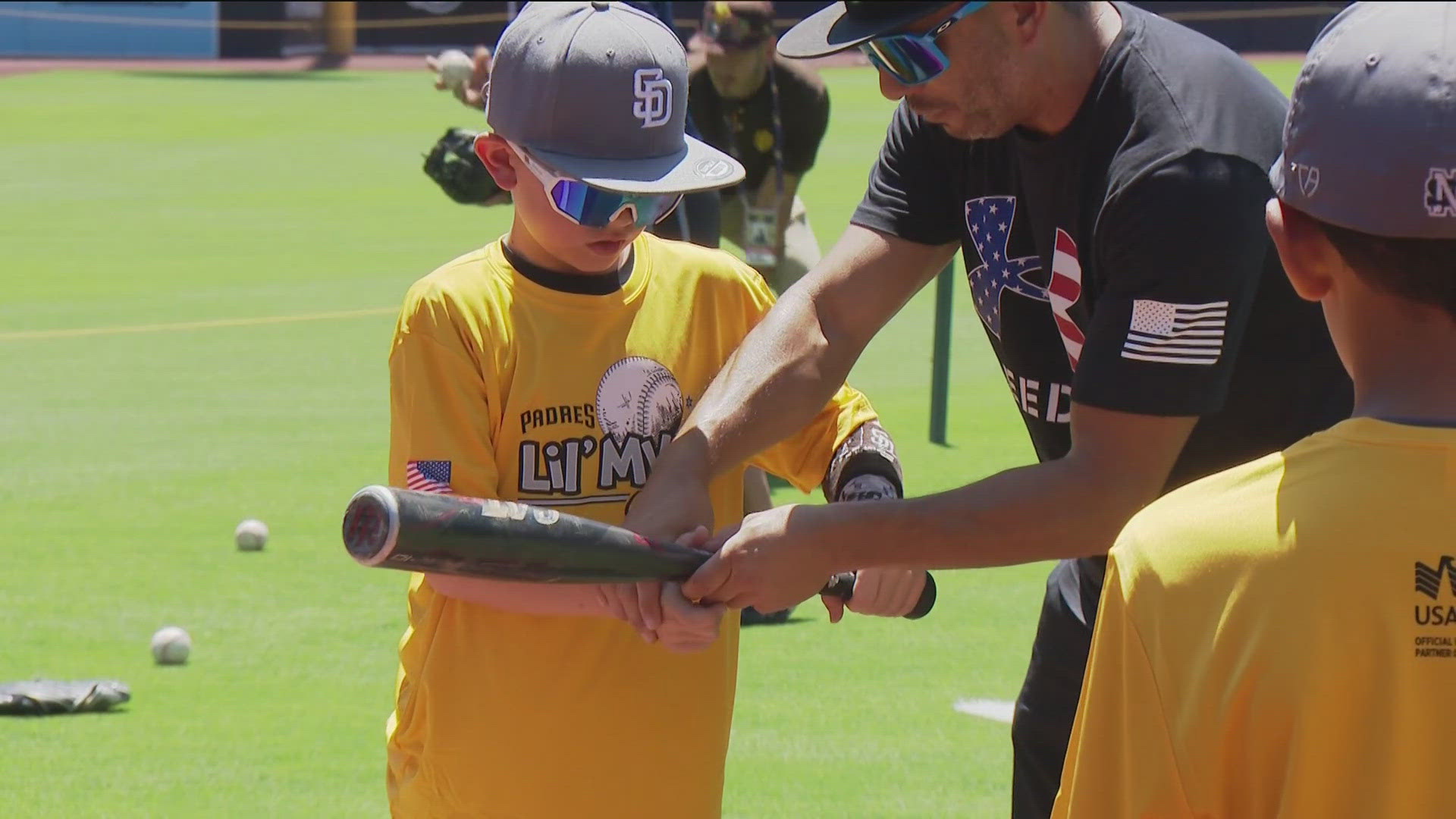 Thanks to a partnership with USAA, kids from military families had Petco Park all to themselves and the Padres.